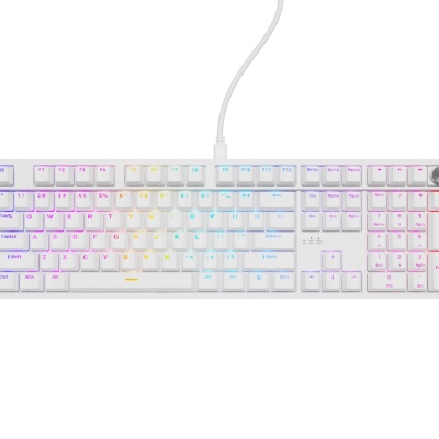 Tastatura gaming mecanica cu fir Genesis Thor 404, iluminare RGB, 107 taste, 11 butoane multimedia, alb - Img 2