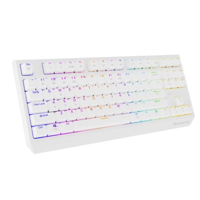 Tastatura gaming mecanica wireless Genesis Thor 230 TKL, iluminare RGB, 87 taste, 11 butoane multimedia, alb - Img 7