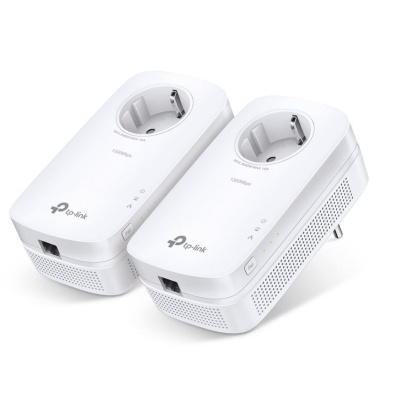 TP-Link AV1200 Gigabit Passthrough Powerline Starter Kit, TL-PA8010PKIT, HomePlug AV2, HomePlug AV, IEEE1901, IEEE802.3, IEEE802.3u,IEEE802.3ab, 1*Gigabit Ethernet Port, Power Socket, Pair Button, PWR,PLC, ETH