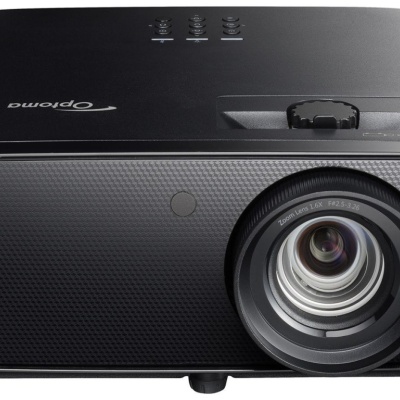 Videoproiector Optoma UHZ58LV, DLP laser 30.000 ore, 4K UHD (3840x2160), 3.000 lumeni, 3.000.000:1, 16:9/ 4:3, distanta maxima proiectie 10m, zoom 1.6x, 3* HDMI, 1 x USB-A power 1.5A, 2 x USB-A power 2A, 1 x 3D sync, 1 x Audio 3.5mm, 1 x S/PDIF, RJ45, 1 - Img 3