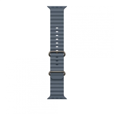 Apple Watch 49mm Anchor Blue Ocean Band Extension - Natural Titanium Finish