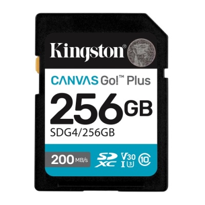 Card de Memorie SD Kingston 256GB Canvas GO PLUS CL10