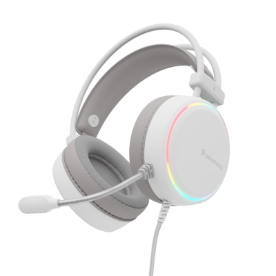 Casti gaming cu fir Genesis Neon 613 G2, sunet stereo, microfon, impendanta 32 Ohm, frecventa raspuns 20 - 20.000 Hz, lungime cablu 220 cm, iluminare RGB, frecventa raspuns microfon 10 Hz - 10 KHz, sensibilitate -42dB, conectivitate 1x Jack 3.5 mm TRRS, - Img 2