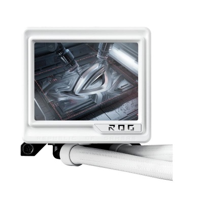 Cooler Procesor ASUS ROG RYUJIN III 360 ARGB EXTREME ALB, marime radiator 399.5mm, 3 ventilatoare ARGB, Viteza ventilatoare 2800 RPM +/- 10%, Viteza pompa: 5100 +/- 10%, Suport AMD: AM4, AM5, suport INTEL: LGA 115x/1200/1700/1851, Airflow: 89.73 CFM, - Img 7