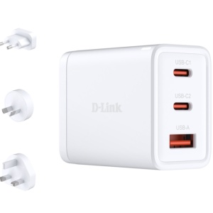 D-Link DCP-651. Charger type: Indoor, Power source type: AC, Charger compatibility: Universal. Input voltage: 90 - 264 V. USB Type-C ports quantity: 2, Fast charging, Power protection features: Over current, Over voltage, Overcharge, Overheating, Surge