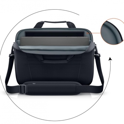 Dell EcoLoop Pro Slim Briefcase 15, Color: Black, Laptop Compatibility: Fits most laptops with screen sizes up to 15.6" (Excluding Dell G Series Gaming, Alienware and Dell Rugged Laptop Series, max laptop dimension: 360 x 255 x 25 mm), Features: Made - Img 2