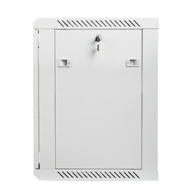 Dulap rack 19" perete 12U / 600x450 (flat pack) cu ușă din sticlă, gri V2