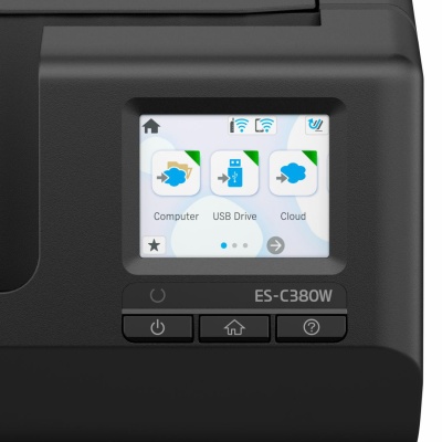 EPSON ES-C380W A4 Compact Network Sheetfed Scanner, PC-FREE scan, Rezolutie optica: 600 x 600 DPI, Sursa lumina: ReadyScan LED technology, Viteza scanare:30ppm, Capacitate ADF: 20 coli, Volum scanare: 3500 pagini/zi, Duplex, Formate: BMP, JPEG, TIFF, - Img 2