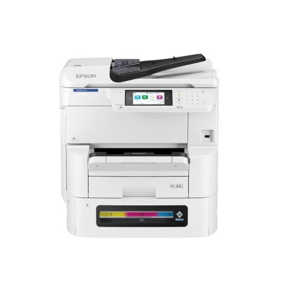 EPSON WorkForce Pro EM-C8100RDWF A3+ COLOR INKJET MFP, Functii: Imprimare, Scanare, Copiere, Fax, Tehnologie RIPS, Cap de imprimare PrecisionCore™, 800 Duze negru, 800 Duze per culoare, DURABrite™ Pro, Viteza printare: 35ppm mono, 35ppm color, Duplex,