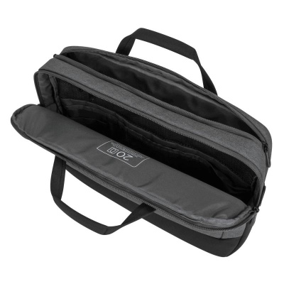 Geanta laptop slim Targus Cypress, EcoSmart, pentru laptopuri de 15.6" sau mai mici, material ECO 300, dimensiuni: 42 x 4.5 x 35 cm, dimensiune compartiment laptop: 38.7 x 26.5 x 2.5 cm, greutate 0.76 kg, gri - Img 12