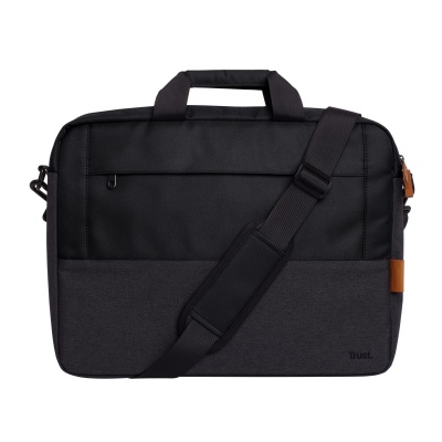 Geanta laptop Trust Lisboa, pentru laptopuri cu diagonala pana in 16",2 compartimente, material POM, RPET Polyester, RPET, volum 2.1 L, negru - Img 2