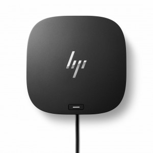HP Essential Dock G5 Porturi: 1x USB-C power out 15W/ 4x USB-A 3.0/ 1x audio jack/2x DisplayPort 1.4/ 1x RJ-45/ 1xHDMI 2.0. Dimensiuni: 122 x 122 x 45 mm. Greutate: 0.68Kg.
