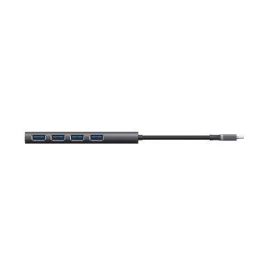 HUB USB Trust Halyx, USB-C la 4 x USB-A 3.2 Gen 1, dimensiune cablu 10cm, din aluminiu, argintiu - Img 4