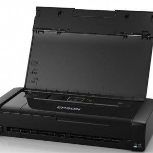 Imprimanta inkjet color portabila Epson WF-100W, dimensiune A4, viteza 7ppm alb-negru, 4ppm color, rezolutie 5760x1440 dpi, alimentare hartie 20 coli, interfata USB2.0, Wireless, Wi-Fi Direct, PictBridge, Google Cloud Print, Air Print, Epson Connect