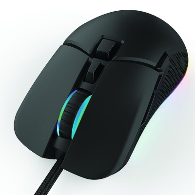 Kit Gaming Serioux Kayel 4 in 1, Tastatura de gaming, 104 taste, 19 taste Anti-ghosting , design slim, iluminare rainbow, structura metalica gri, taste negre + design cu palm rest, cablu USB 1.5M PVC, plug and play; Mouse gaming, senzor Sunplus 199, - Img 8