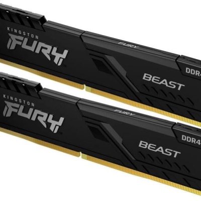 Memorie RAM Kingston DDR4 16GB 3200Mhz CL16 1.35V Dual Channel Kit Fury Beast Black XMP