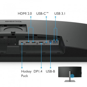MONITOR BENQ PD3420Q 34 inch, Panel Type: IPS, Backlight: LED backlight ,Resolution: 3440x1440, Aspect Ratio: 21:9, Refresh Rate:60Hz, Responsetime GtG: 5ms(GtG), Brightness: 350 cd/m², Contrast (static): 1000:1,Viewing angle: 178°/178°, Color Gamut - Img 3