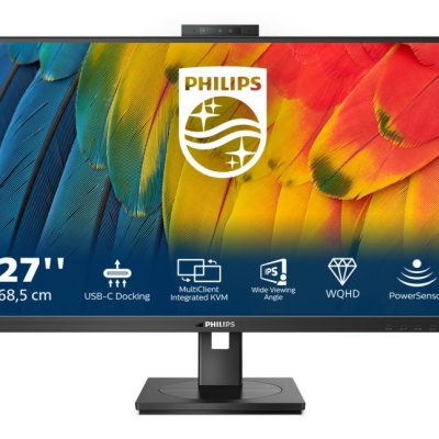 Monitor Commercial Philips 27B1U5601H/00, 27", 2560 x 1440 pixeli, Black, 3 ani Garantie