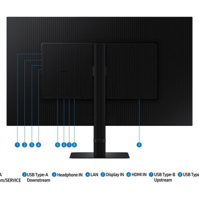 Monitor Samsung 32" LS32D800UAUXEN, Diagonal (inch): 32, Diagonal (cm): 81, Aspect ratio: 16:9, Panel: VA, Resolution: 3840x2160, Refresh Rate: 60Hz, Response time GtG: 5ms, Brightness (max): 350 cd/m², Contrast (static) : 3000:1, Viewing angle: - Img 16
