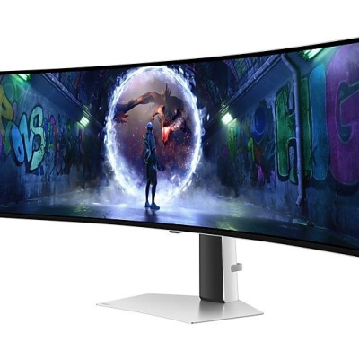 Monitor Samsung 49" LS49DG934SUXEN, Curvature: 1800R, Diagonal (inch): 49, Diagonal (cm): 124, Aspect ratio: 32:9, Panel: QD-OLED, Resolution: 5120x1440, Refresh Rate: 240Hz, Response time GtG: 0.03ms, Brightness (max): 250 cd/m², Contrast (static) :