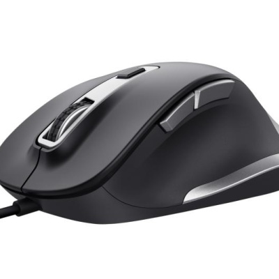 Mouse Trust Fyda cu fir, optic, interfata USB 2.0 rezolutie maxima 5000 DPI, 6 butoane, negru - Img 6