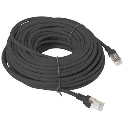 Patch cord Cat.6 UTP 20 m negru, Fluke Passed