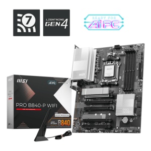 Placa de Baza MSI PRO B840-P WIFI AM5, 4x DDR5, 1x HDMI, 5x PCIE x16, 2x M.2, 4x SATA 6GB/s, ATX