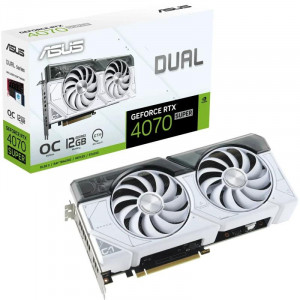 Placa Video ASUS DUAL RTX 4070 SUPER 12GB WHITE GDDR6X 192 bit, 1x HDMI 3x DP