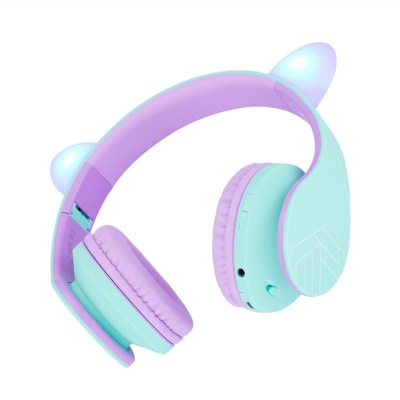 PowerLocus Casti pentru copii wireless KidsCats Purple/Teal - Img 2