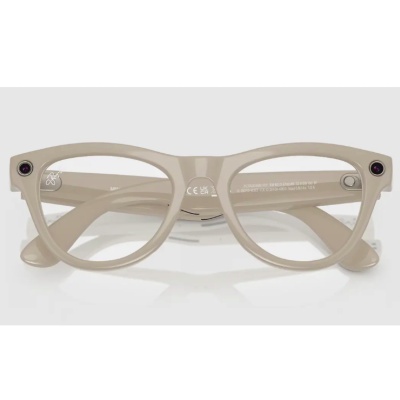 Ray-Ban Meta Skyler Gen 1 High Bridge FIT Shiny Chalky Gray Clear/Sapphire Transitions 52-20