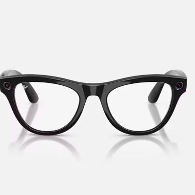 RayBan Meta SKYLER High Bridge Fit - Shinny Black - Amethyst Transitions® Gen2 - Img 3