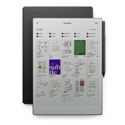 reMarkable Paper Pro with MarkerPlus and BookFolio Pro Leather (Black) - Img 2