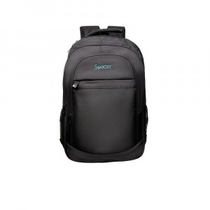 Rucsac Spacer Chicago pentru notebook de max. 17″, 3 compartimente, buzunar frontal, buzunar lateral x 2,2 manere, waterproof, poliester, negru
