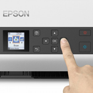 Scanner Epson DS-870, dimensiune A4, tip sheetfed, viteza scanare: 65ppm, rezolutie optica 600x600dpi, ADF 100 pagini, duplex, Fiabilitate ciclu de lucru zilnic 7.000 Pagini,Formate iesire: BMP, JPEG, TIFF, Scanare către multi TIFF, PDF, Scanare către - Img 2