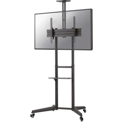 Stand podea mobil/fix Neomounts FL50-550BL1; pentru display-uri cu diagonale 37"-70", sistem de prindere VESA 100x100~600x400, greutate maxima suportata 50kg, tilt +5°/-12°, inaltime reglabila manual 1285-1450mm; management cabluri, 2 stalpi; dimensiuni