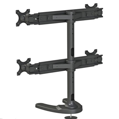 Suport cvadruplu monitor de birou Neomounts FPMA-D700DD4; pentru display-uri cu diagonale 19"-30", sistem de prindere VESA 75x75~100x100, greutate maxima suportata 8kg - per ecran, full motion, tilt +180°, swivel +180°, rotate +360°; inaltime reglabila - Img 3