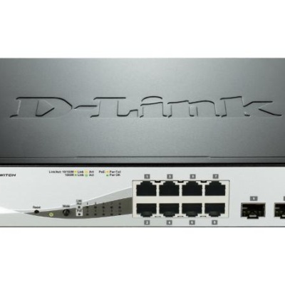 Switch D-Link DGS-1210-08P, 8 port, 10/100/1000 Mbps