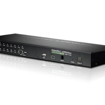 Switch KVM Aten, conectori 1 x SPHD-18 Male (Yellow), Daisy-chain In: 1 x DB-25 Female (Black), Daisy chain Out: 1 x DB-25 Male (Black), port KVM: 16 x SPHD-15/17 Female (Yellow), negru