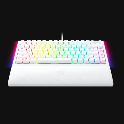 Tastatura mecanica gaming BlackWidow V4 75%, taste ABS, layout US, iluminare RGB, cu 6 butoane customizabile, suport pentru incheietura magnetic, alb - Img 2