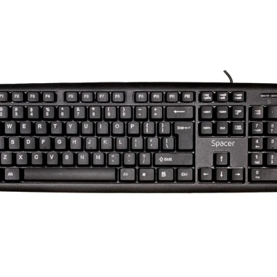 Tastatura Spacer SPKB-S62 cu fir, USB, 104 taste, anti-spill, negru - Img 2