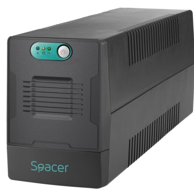 UPS Spacer Line Int. fara management, 2000VA/ 1200W, AVR, 4 x socket Schuko, indicatie status cu LED, 2 x baterie 12V/9Ah