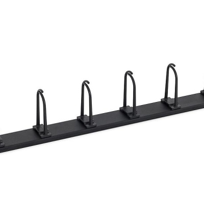 19' cable management panel, big click-in ring 60x30 mm