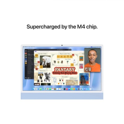Apple iMAC 24" Retina 4.5k/ Apple M4 (CPU 8-core, GPU 8-core, Neural Engine16-core)/16GB/256GB - Blue - INT KB (2024) - Img 6