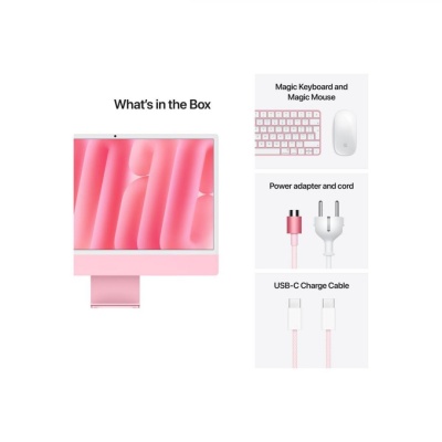 Apple iMAC 24" Retina 4.5k/ Apple M4 (CPU 8-core, GPU 8-core, Neural Engine16-core)/16GB/256GB - Pink - INT KB (2024) - Img 4