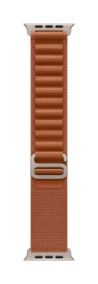 Apple Watch 49mm Terra Cotta Alpine Loop - Large - Natural Titanium Finish
