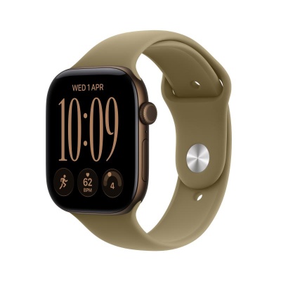 Apple Watch Series 12 GPS + Cellular 42mm Dark Bronze Aluminium Case with Olive Sport Band - S/M