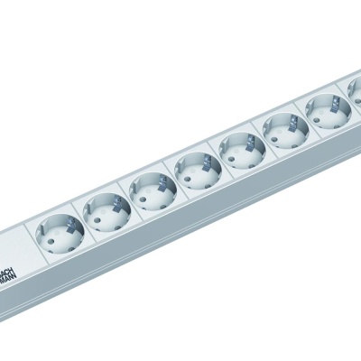 Bachmann IT PDU 8 x prize Schuko, in Schuko, 1U, impamantare, fara intrerupator, 2 metri, RAL 7035, PVC