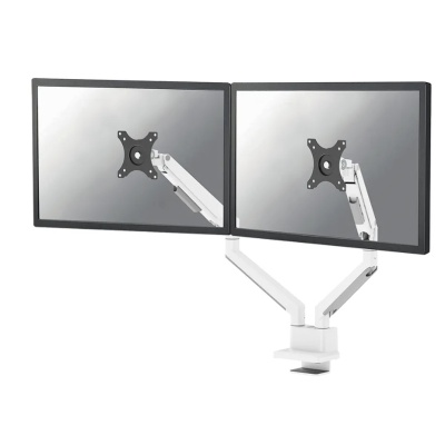 Brat dublu monitor Neomounts DS70-250WH2; pentru display-uri cu diagonale 17"-32", sistem de prindere VESA 75x75~100x100, greutate maxima suportata 9 - per ecrankg, full motion, tilt +45°, swivel 90°, rotate 180°; gas spring; culoare argintiu. Garantie 5