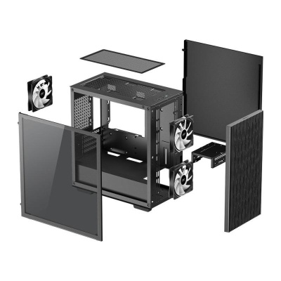 Carcasa DEEPCOOL MATREXX 40 3FS Mini Tower RGB NEGRU - Img 10