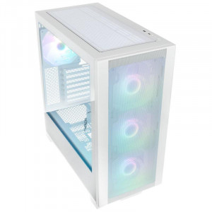 Carcasa PHANTEKS XT PRO ULTRA Mid Tower DRGB ALB, Tempered Glass, Sloturi Expansiune 7, Drive Bays: 2x 3,5" 5x2,5", Ventilatoare Suportate: 10 (spate: 1x120mm sau 1x140mm, fata: 3x140mm sau 3x120mm, sus: 3x120mm sau 2x140mm), Ventilatoare incluse: - Img 2